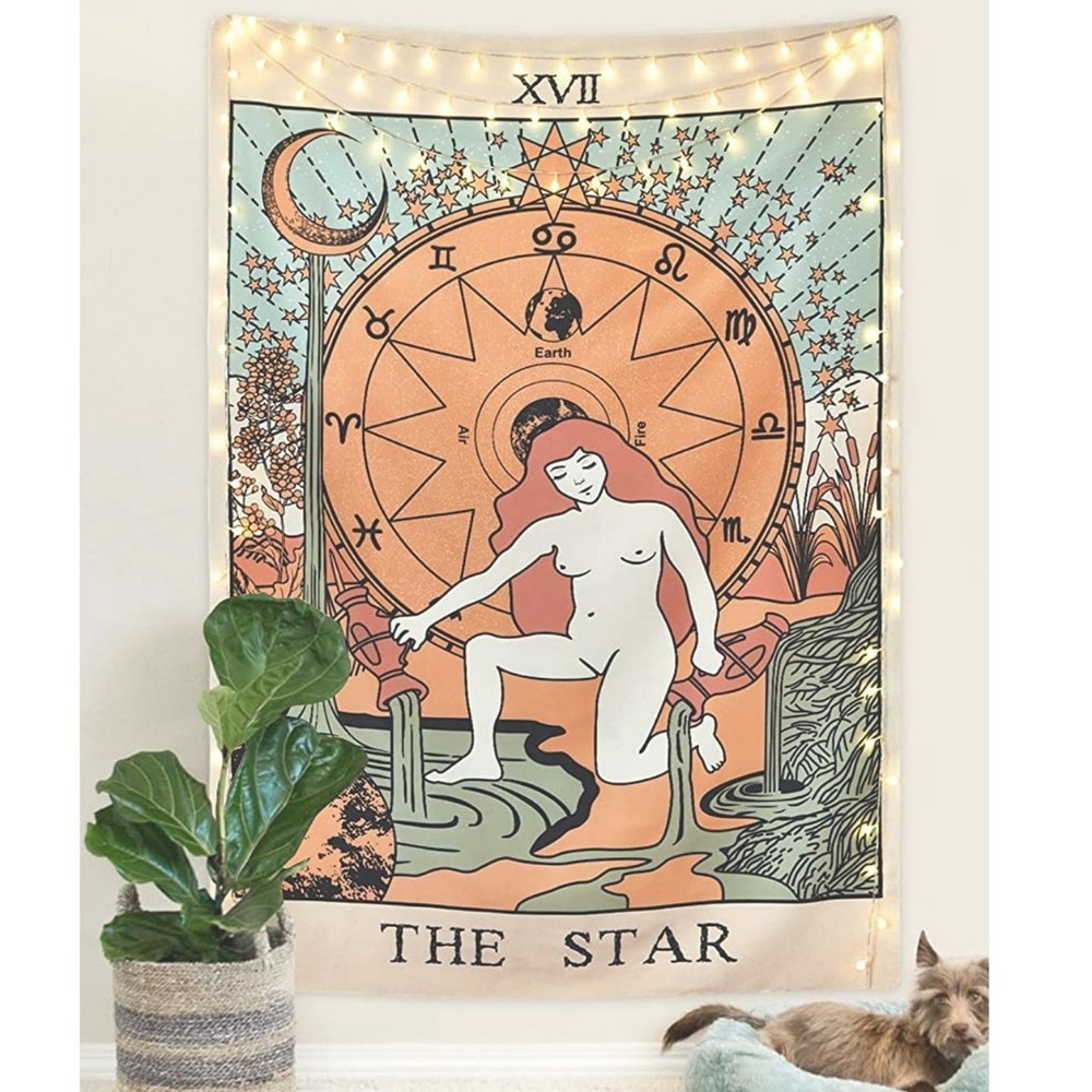 Wall tapestry the star aquarius